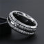 ZORCVENS New Fashion Gold Silver Color Stainless Steel Cubic Zirconia Finger Ring Fashion Jewelry Zircon Wedding Ring for Men