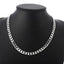 18K gold Necklaces 925 Sterling Silver Classic 8MM sideways chain