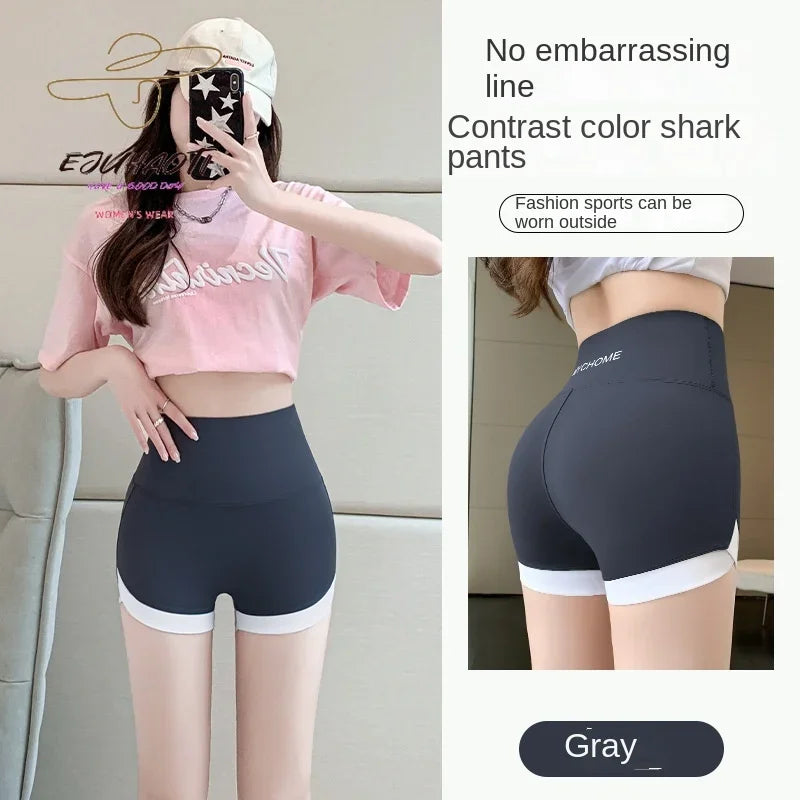 Women's Shorts Shark Pants Summer Fashion Safety Pants Hip Lift Outwear Fit Suitable for Sports Underlay Yoga Fitness Running