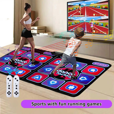 Electronic Music Dance Mat Single/Double Player Interactive Exercise Foldable Dance Mat Party Game Toy Mat for TV Computer