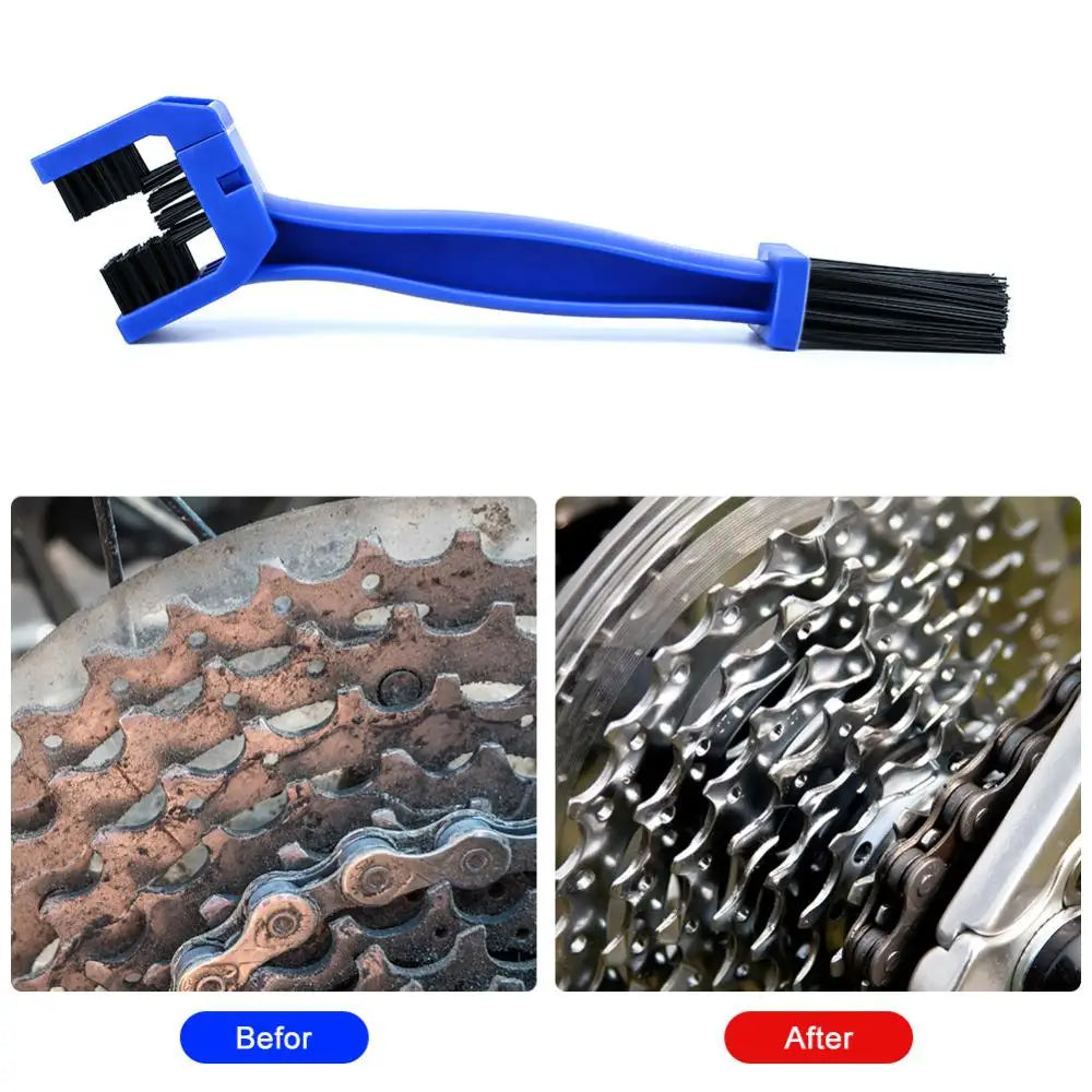 Motorcycle Chain Brush Cleaner Plastic Bicycle/Moto Brush Clean Chain Cleaner Outdoor Scrubber Road Care Tools Motorcycle Parts