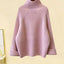 Fall Winter Warm Two Piece Sets Womens Outfit Office Ladies Elegant Turtleneck Knitted Loose Sweater And Woolen Pants Sets 4XL