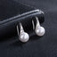 Elegant 925 Silver Needle Big Clear Freshwater Pearl Earrings Round Sterling Pearl Earrings Jewelry Classic Earrings for Women