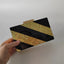 Solid Black Gold Glitter Striped Acrylic Women Beach Small Purse And Handbag Holiday Wedding Wallet Flap Mini Beaded Lady Bags