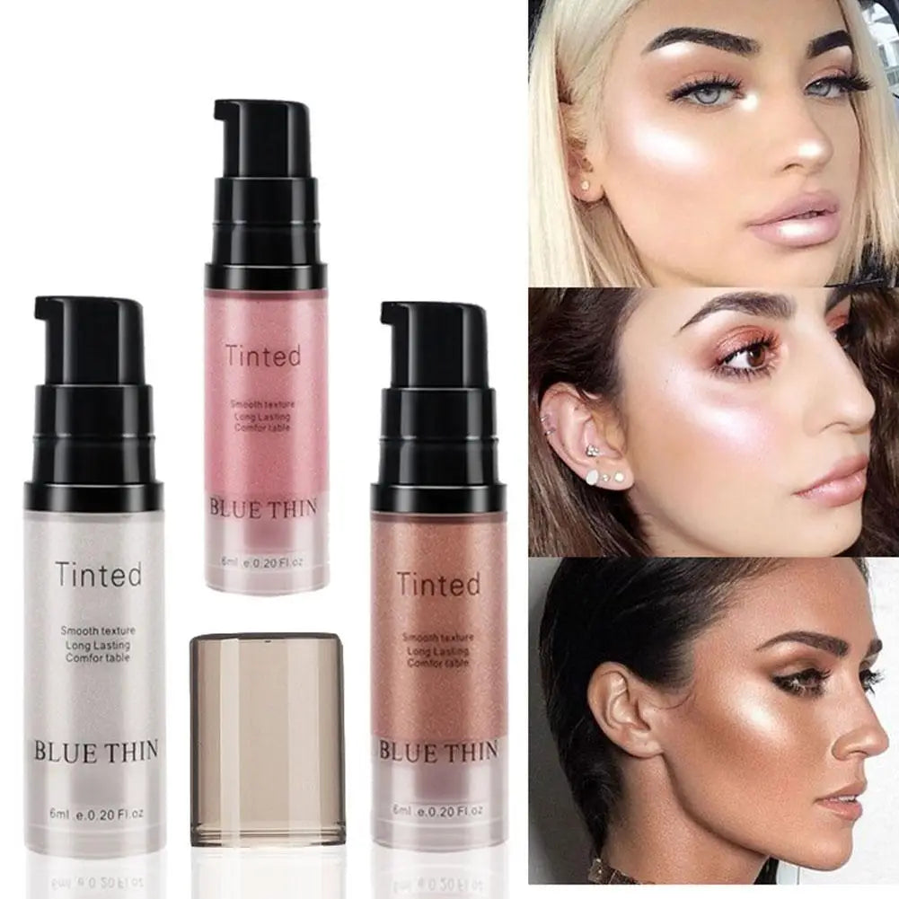 Facial Liquid Highlighter Face Contouring Pearlescent Cosmetics Glow Contour Body Brightener Shimmer Bronzer Illuminator Ma E7B6