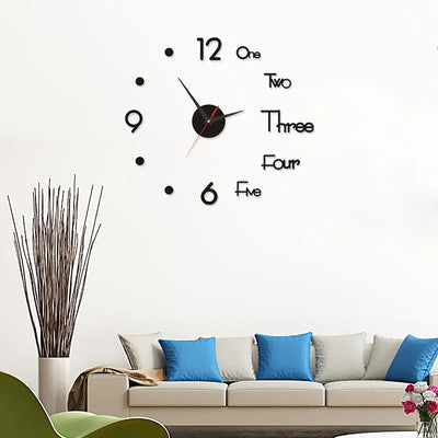 3D Wall Clock Luminous Frameless Wall Clocks DIY Digital Clock Wall Stickers Silent Clock for Home Living Room Office Wall Decor