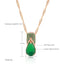 SYOUJYO Opal Green Natural Zircon Full Paved Pendant Necklace For Women 585 Gold Color Luxury Jewelry