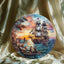 Pirate Ship Ocean Sunset Aluminum Metal Sign, Round Waterproof Art Decor, HD Printed, Pre-drilled Door Hanger, Wall Sign