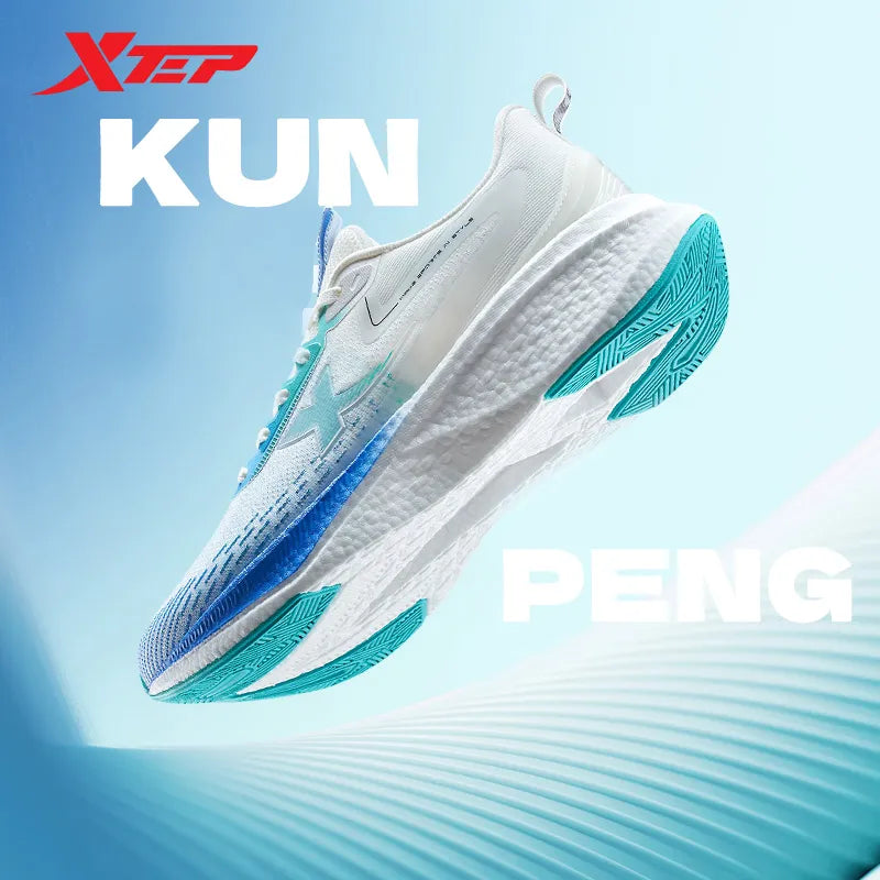 Xtep Running Shoes Men Wear-Resistant Cushioning Light Breathable Sport Shoes Comfortable Non-Slip Male Sneakers 877419110053