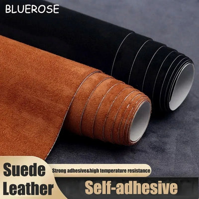 Suede Self-adhesive Leather Fabric,Velvet Leather Repair Sticker for Car Interior Sofa Jewelry Box DIY Craft,Suede Leather Tape