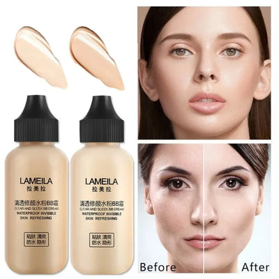 Natural Makeup Foundation Makeup Full Coverage Oil Control Concealer Make Up Foundation Cream for Face Matte Waterproof BB