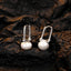 Stamp 925 Sterling Silver Simple Women Earrings With Pearl Aesthetic Vintage Smooth Korean Trendy Fine Jewelry