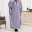 Abaya Muslim Dress Solid Robe Skirt Spring Summer Casual Fashion Elegant Female Clothing Long Sleeve Baotou Dress Set 2024