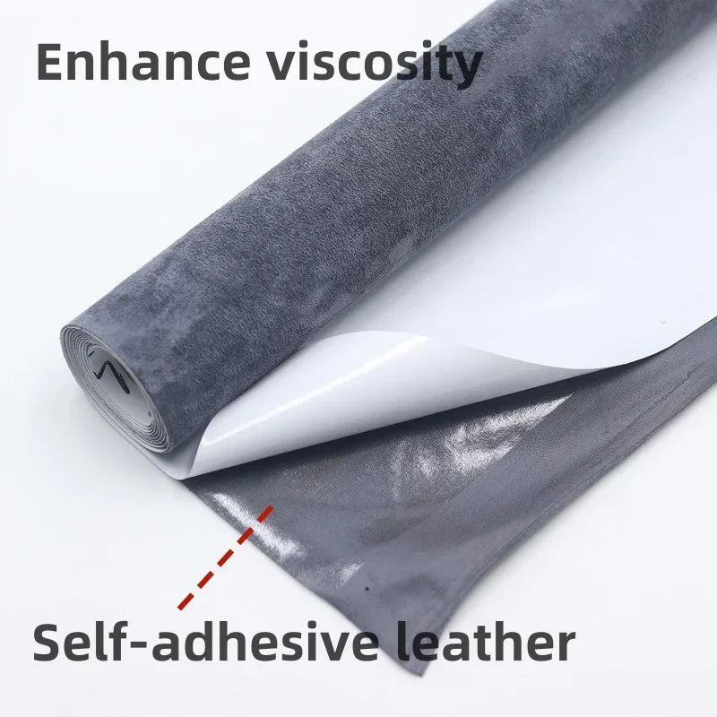 150X50CM Self-adhesive Suede for Car Interior Leather Upholstery Thickened 0.7mm Wear-resistant Four-sided Elastic Suede Wrap