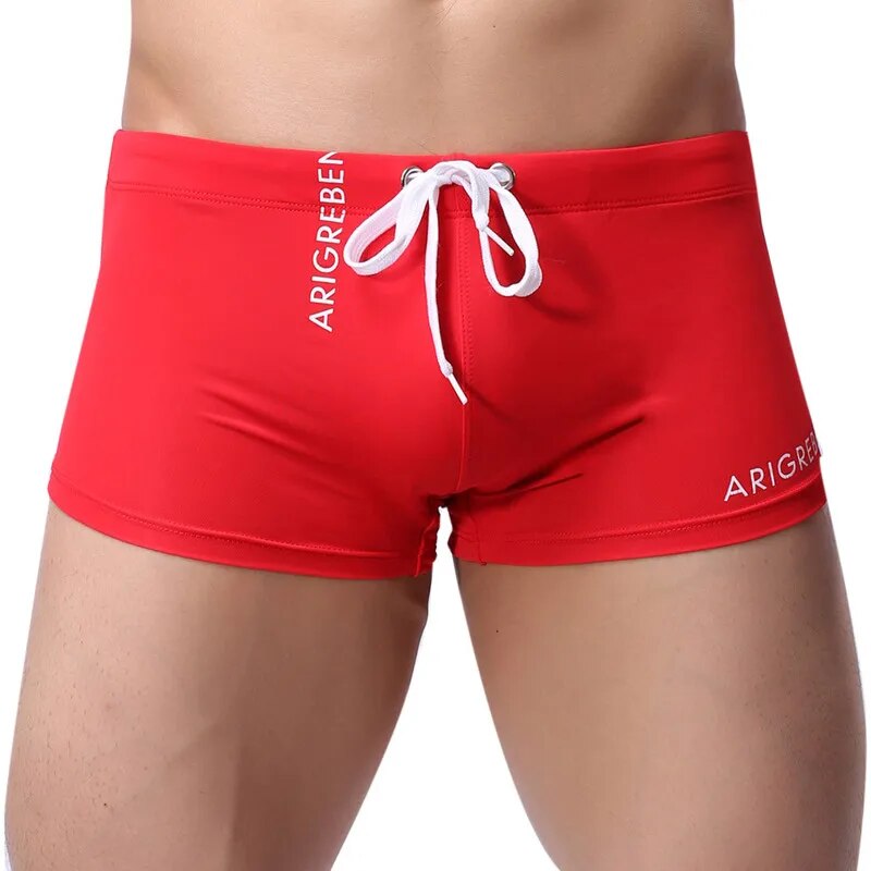 Swimsuit Men's Swimming Trunks Boxer Briefs Swimming Swim Shorts Trunks Men Swimwear Pants Summer Beach Shorts