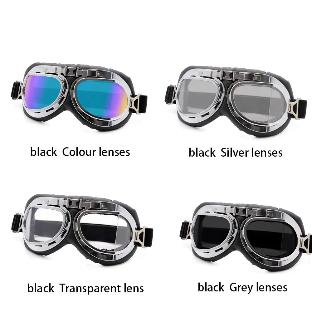 Vintage Motor Protective Gear Glasses Pilot Goggles For Motorcycle Cruiser Cafe Scooter Motorcycle Glasses