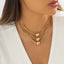 IngeSight.Z Multi Layered Exaggerated CCB Material Big Ball Choker Necklace For Women Vintage Gold Color Chunky Clavicle Chain