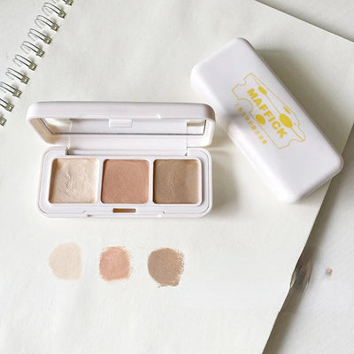 Three Color Square Cheese Concealer To Cover Spots Acne Marks Dark Circles Lacrimal Grooves and Concealer Plate Makeup concealer