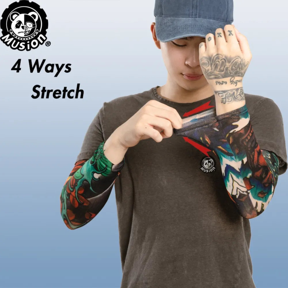 Anti UV / Dust Arm Tattoo Sleeves Hand Sock for Fishing Motorcycle Bicycle Outdoor Sport Unisex 01