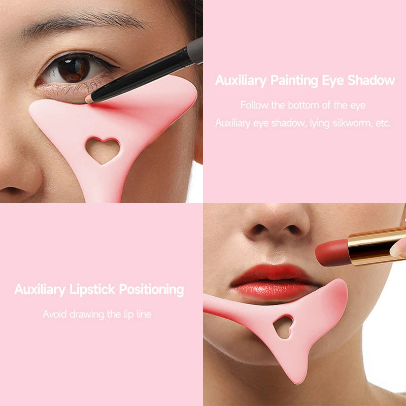 2023 Silicone Eyeliner Stencils Wing Tips Marscara Drawing Lipstick Wearing Aid Face Cream Mask Applicator Makeup Tool Resusable