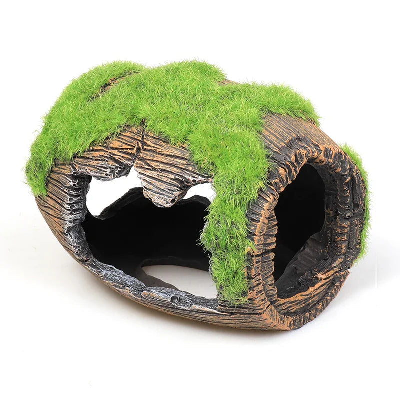 Fish Tank Landscaping Decoration Hiding Cave Aquarium Decoration Hiding House Hollow Simulated Wine Barrel Aquarium Accessories