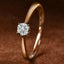 Simple and fashionable white zircon ring