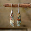 Bohemian Emperor Stone Geometric Pendant Earring Popular Natural Stone Jewelry Earrings for Women Luxury  Boho Girl Jewelry