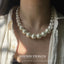 High Quality  Shell Pearl Size Gradient Necklace For Unisex 40cm Length Advanced Retro Fashion Jewelry