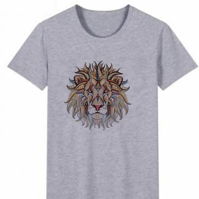 Lion Head Iron On Patches for DIY, Heat Transfer Clothes, T-Shirt Thermal Stickers, Decoration Printing, Fashion, New