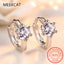 Luxury 1CT Moissanite Hoop Earrings S925 Sterling Silver Earring For Women Party Wedding Diamond Ear Buckle Fine Jewelry