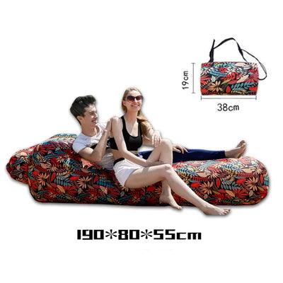 Camping Inflatable Sofa Air Lounger Outdoor Lazy Sofa Bed Portable Beach Lounges Chair Waterproof Water Lounge Floating Bed