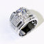 Milangirl  Sterling   Big Zircon Stone Rings for Women Man Fashion Wedding Engagement Jewelry