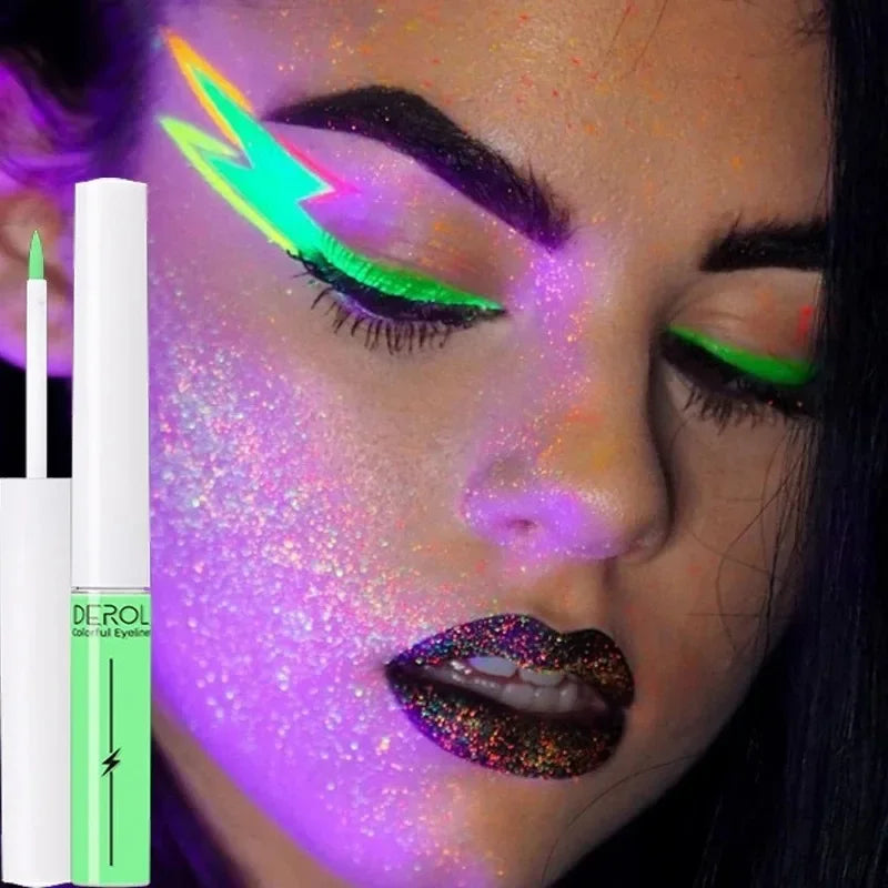 Luminous Light Neon Eyeliner Pen Eyes Makeup Red Waterproof Yellow Purple Red Color Liquid Eye Liner Pencil Make Up Cosmetics