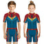 Children One Pieces Swimsuit Superhero 3D Print Playsuit Child Short Sleeve Swimwear Beach Bathing Suit Swim Wear For Boys Girls