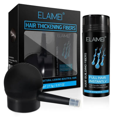 ELAIMEI Hair Growth Fiber Keratin Thickening Spray Hair Building Fibers Poudre 27.5g Loss Products Instant Wig Regrowth Powders