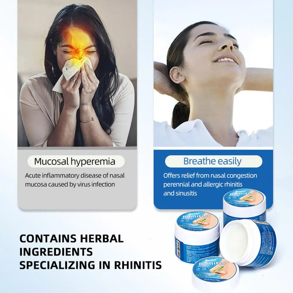 Rhinitis Nose Nasal Cream Sinusitis Treatment Ointment Allergic Itchy Nos Sneezing Congestion Medical Plaster Nose Health Care