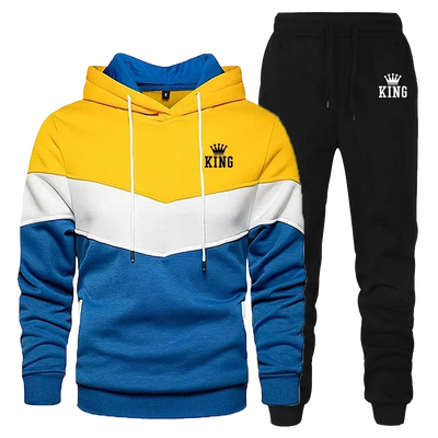 Men's Tracksuit Running Casual Hoodies Sweatpants Two Piece Sets Winter Sports Suit Outdoor Sweatshirt Set Fashion Male Clothing