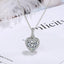 S925 Sterling Silver Zircon Women's Heart-Shaped Full Diamond Short Clavicle Chain Simple Love Pendant Necklace