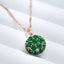 Kinel Unusual Full Sparkling Green Natural Zircon Pendant Necklace for Women Luxury 585 Rose Gold Color Party Daily Fine Jewelry