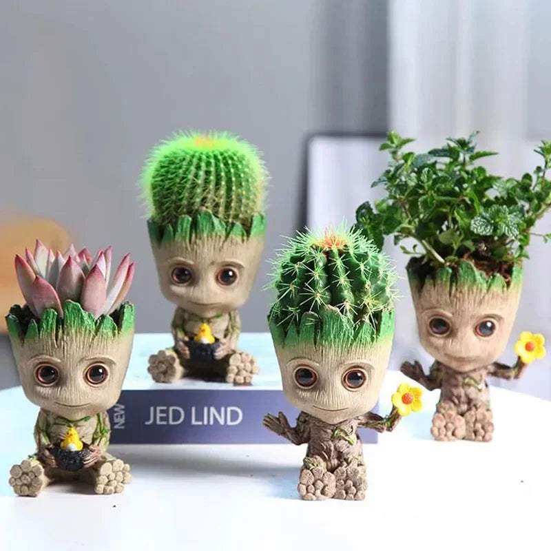 Marvel Anime Figure Home Decoration Crafts Toys Miniature Model Office Desktop Display Kawaii Cartoon Groot Statue Gift 5cm