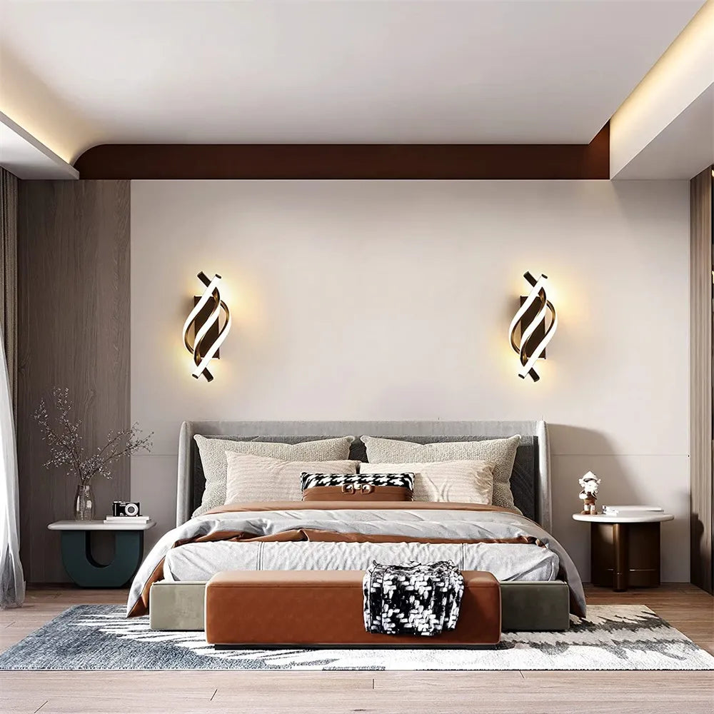 2pcs Modern Led Wall Light Nordic Rotation LED Wall Lamp for Living Room Bedroom Bedside Aisle Home Decor Indoor Sconce Lighting