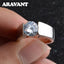 Aravant 925 Silver 8mm Zircon Finger Ring For Women Fashion Jewelry Gifts