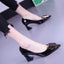 Square Buckle Fashion OL Office Shoes 2023 New Women's Concise Patent Leather Shallow High Heels Shoes Pointed Toe Women Pumps