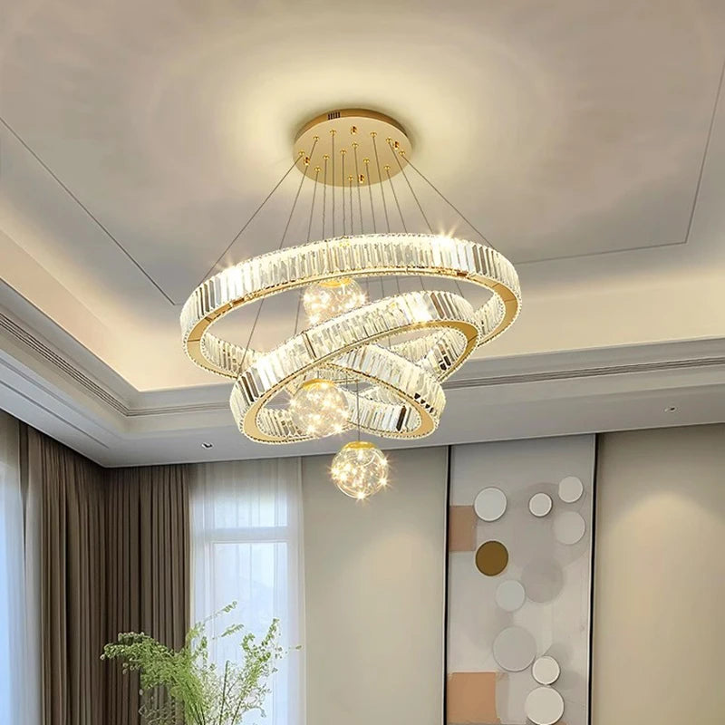 home decorationPendant lights, luxury crystal living room chandelier, bedroom Pendant lamp, ceiling light, indoor lighting