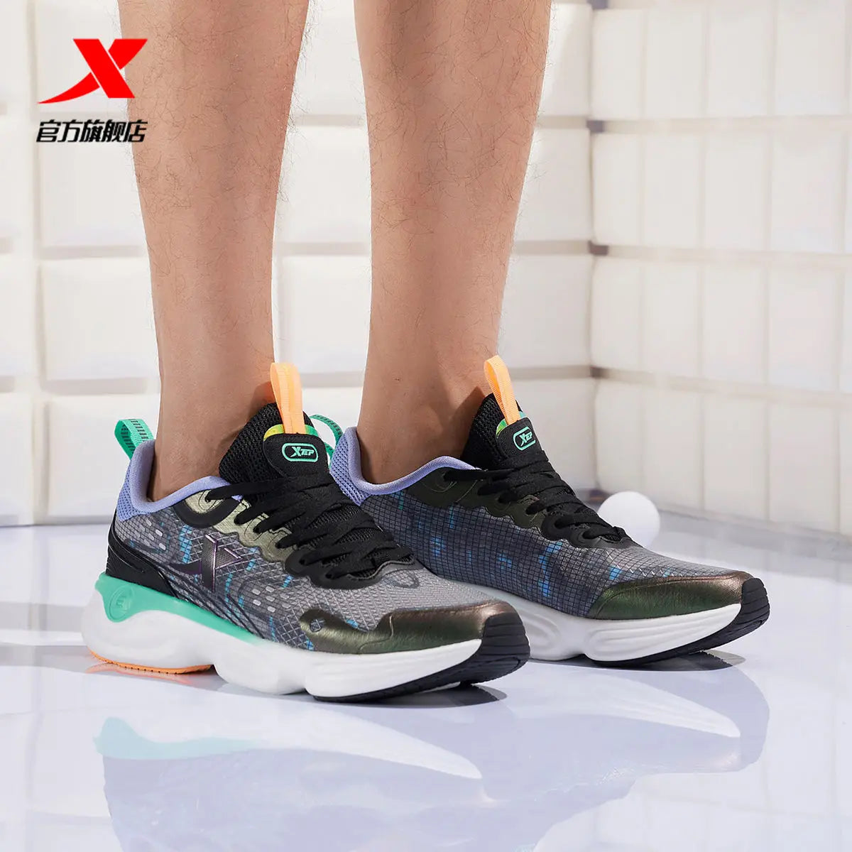 Xtep Energy-concentrated Running Shoes Men's Official Sports Shoes Men's Shock-absorbing Rebound Running Shoes  Sneakers Men