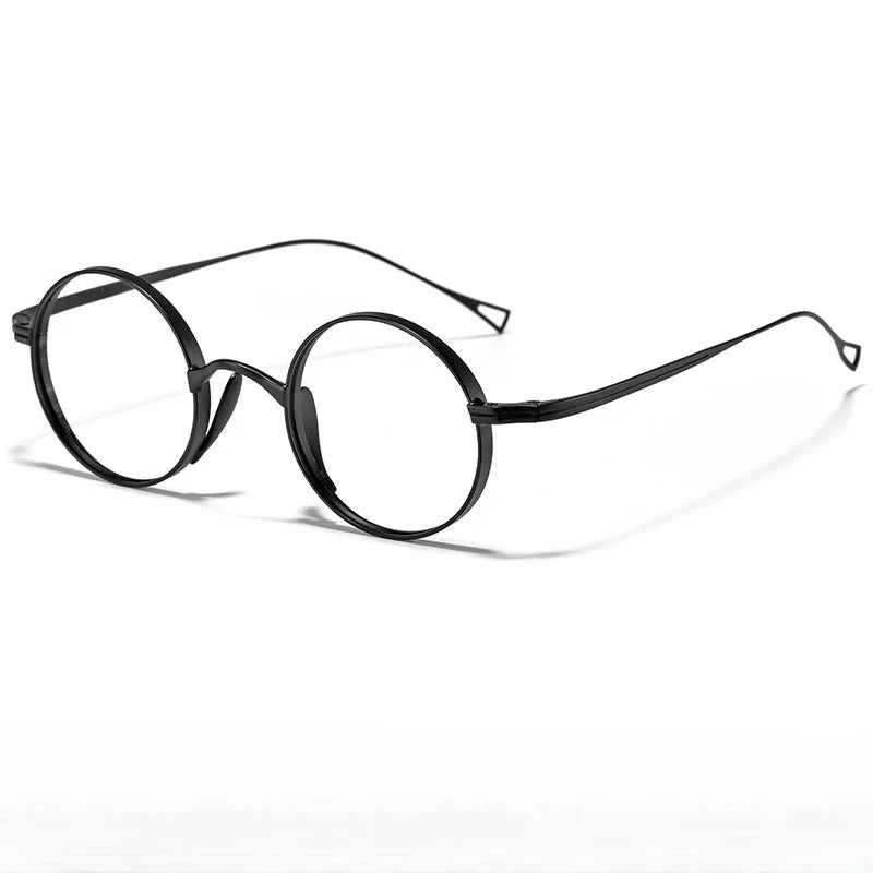 Japanese Pure Titanium Glasses Frame Handmade Retro Oval Round Men Eyeglasses Women Myopia Reading Eyewear Frames