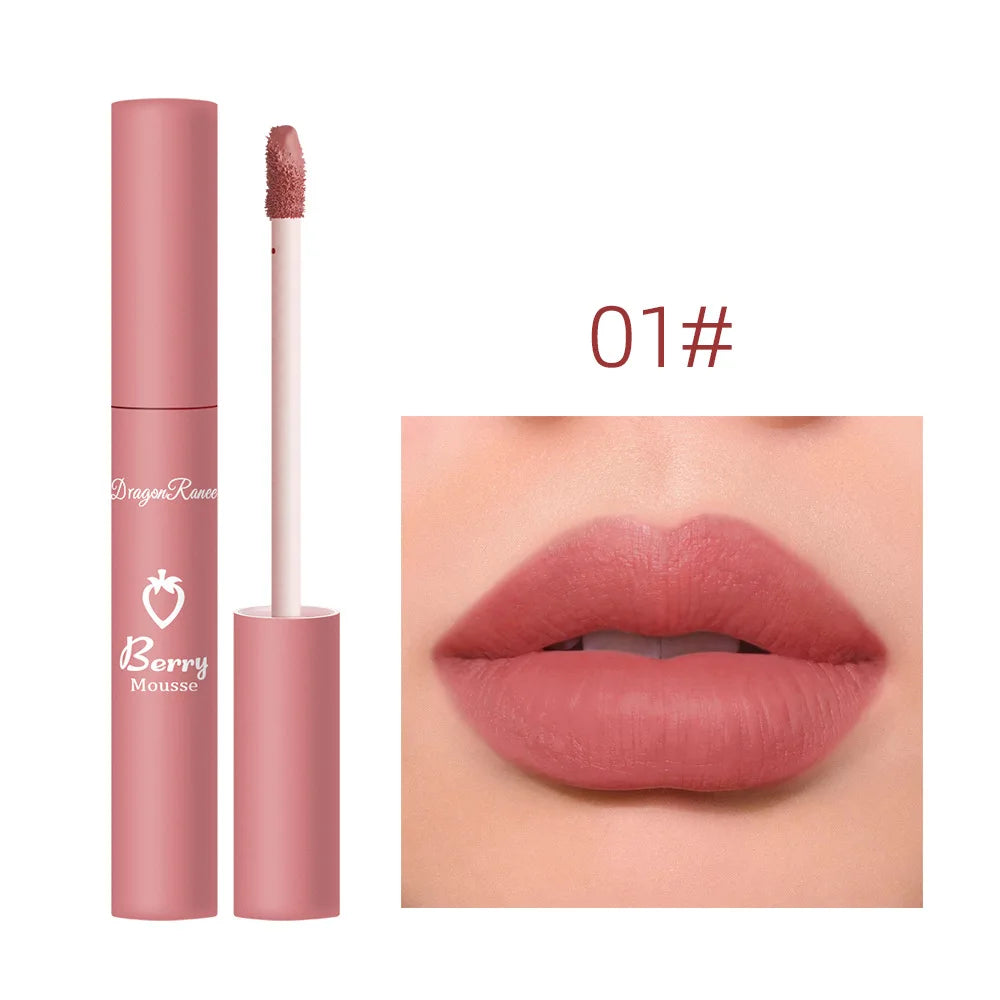 Nude Matte Lip Gloss 12 Colors Long-lasting Velvet Lipstick Waterproof Non-fade Non-stick Cup Lipsticks Women Makeup Cosmetic