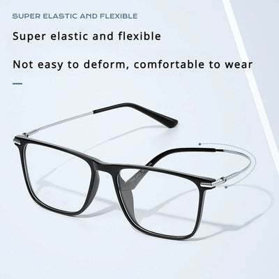 VICKY Titanium Classic Men's Square Frames Anti-blue Light Reading Glasses Myopia Can Be Customized Prescription Glasses 007