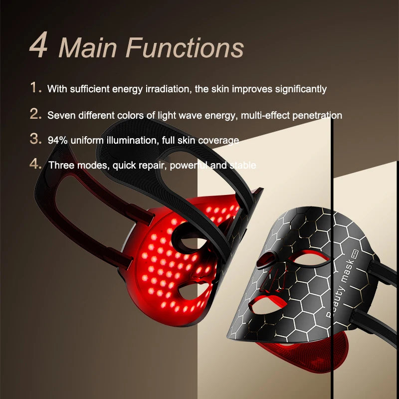 Photon Beauty Mask Home Face Rechargeable Beauty Instrument Acne Removing Spots Shrinking Pores Tighten Skin Remove Wrinkles