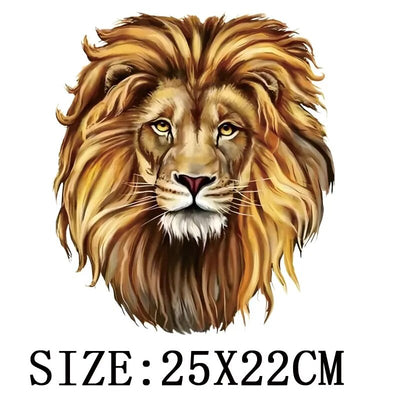 Lion King Iron-On Patches DIY A-Level Washable Thermal Heat transfer Sticker Print-On T-Shirt Hoodies Applique Patch